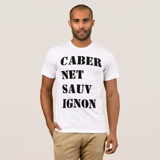 Cabernet Sauvignon Wine Shirt (Voorkant volledig)