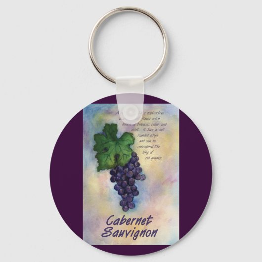 Cabernet Sauvignon Wine Sleutelhanger (Voorkant)