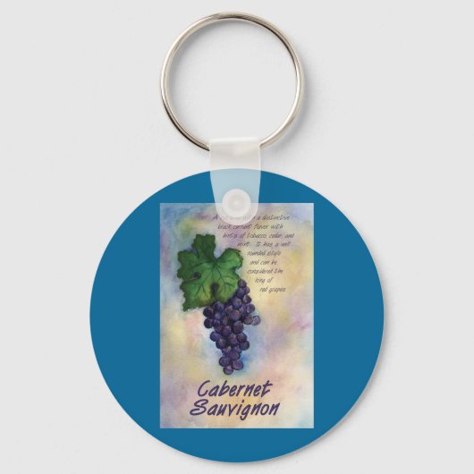Cabernet Sauvignon Wine Sleutelhanger (Voorkant)