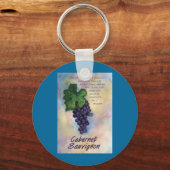 Cabernet Sauvignon Wine Sleutelhanger (Voorkant)