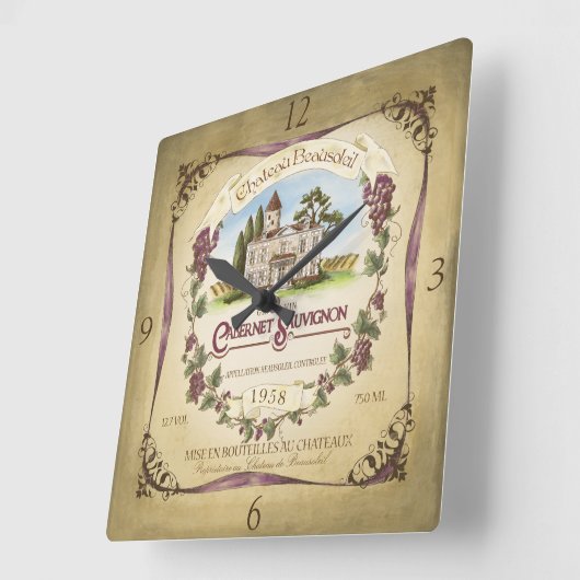 Cabernet Sauvignon Wine Wall klok (Hoek)