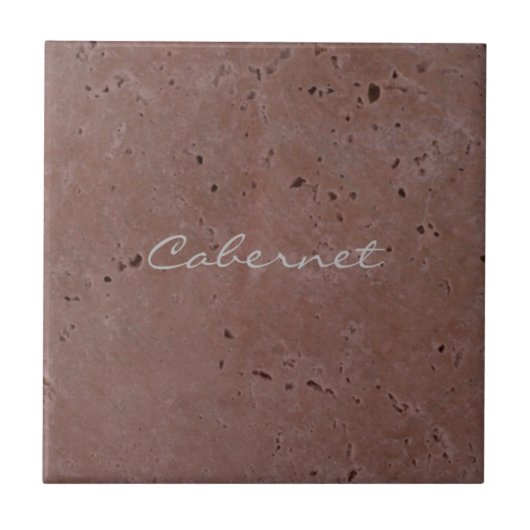 Cabernet Wijn Rood Travertine 2.0 Tegeltje (Voorkant)