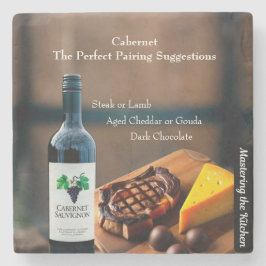 Cabernet Wine Pairing Guide/Mastering the Kitchen Stenen Onderzetter