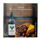 Cabernet Wine Pairing Guide/Mastering the Kitchen Tegeltje (Voorkant)