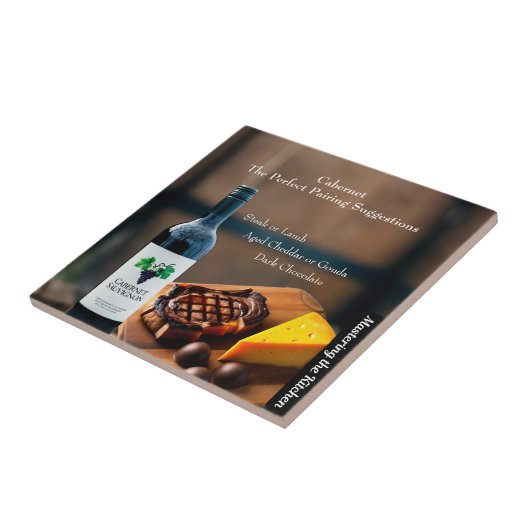 Cabernet Wine Pairing Guide/Mastering the Kitchen Tegeltje (Zijkant)