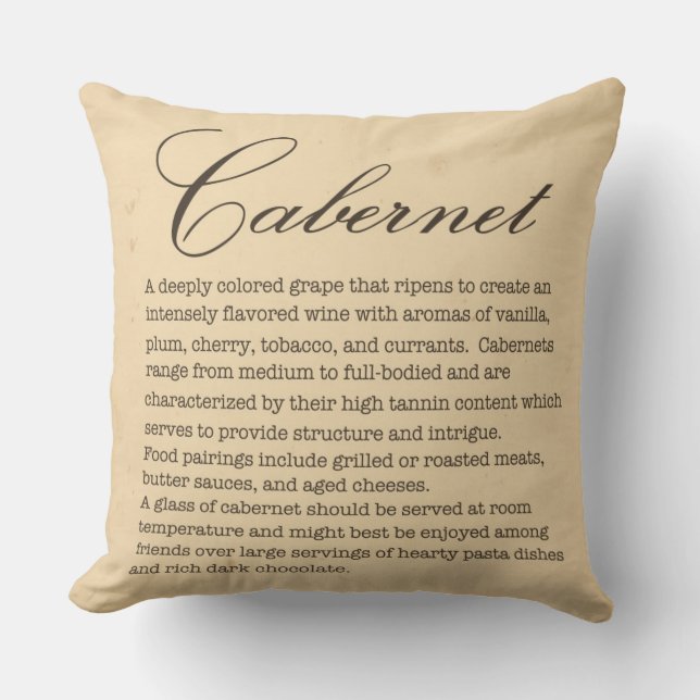 Cabernet Wine Pillow Kussen (Voorkant)