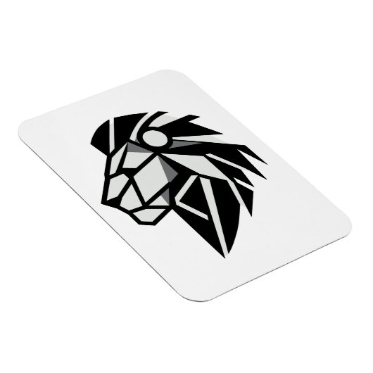 Cabeza de león poligonal magneet (Rechterzijde)