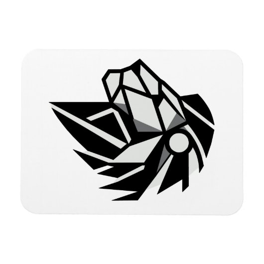 Cabeza de león poligonal magneet (Horizontaal)