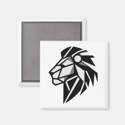Cabeza de león poligonal magneet (Voorkant / Achterkant)