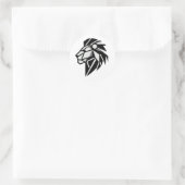 Cabeza de león poligonal ronde sticker (Tas)