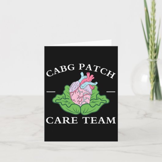 Cabg Patch Care Team Nurse Cabbage Heart Nurse Wee Kaart (Voorkant)