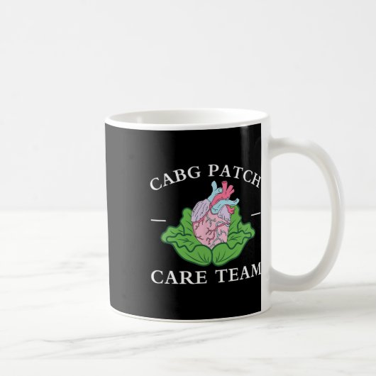 Cabg Patch Care Team Nurse Cabbage Heart Nurse Wee Koffiemok (Rechts)
