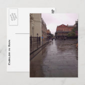 Cabildo in regen, New Orleans Briefkaart (Voorkant / Achterkant)