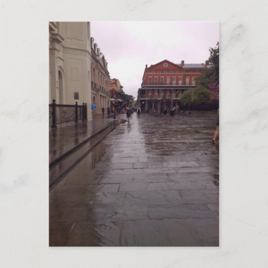 Cabildo in regen, New Orleans Briefkaart (Voorkant)
