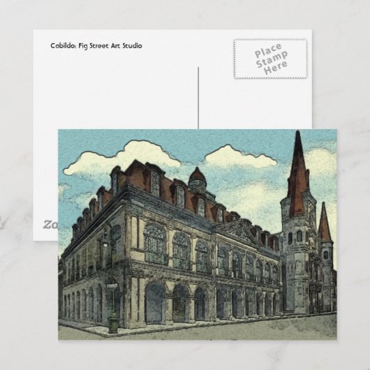 Cabildo: New Orleans Briefkaart (Voorkant / Achterkant)