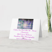 Cabin aan het meer IR - Vrolijk kerstfeest Feestdagen Kaart (Achterkant)