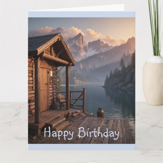 Cabin aan het meer kaart (Voorkant)