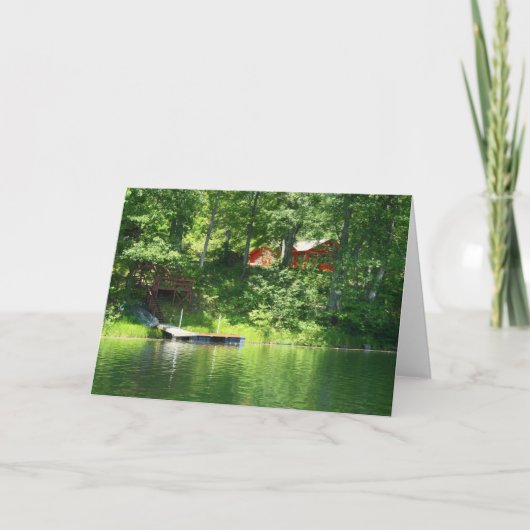 Cabin aan het meer kaart (Voorkant)