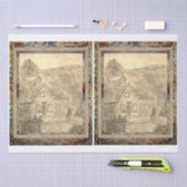 Cabin aan het meer tissuepapier (Craft)