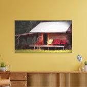 Cabin Adirondacks Canvas Afdruk (Insitu (Woonkamer))