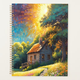 Cabin and Flowers in a colorful meadow Planner