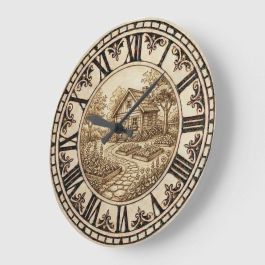 Cabin and Garden - Wall Clock Grote Klok (Hoek)