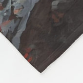 Cabin and Mountains Fleece Blanket Deken (Hoek)
