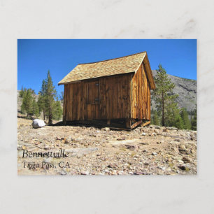 Cabin bij Bennettville, Tioga Pass, Californië Briefkaart