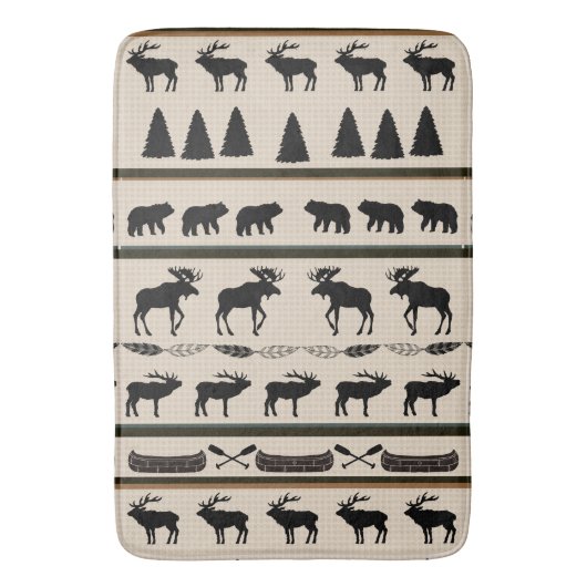 Cabin Blanket Design van Leslie Harlow Badmat (Voorkant Verticaal)