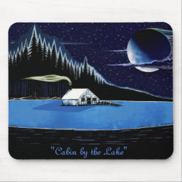 "Cabin by the Lake" Mousepad ontwerp. Muismat