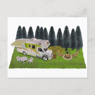 Cabin Chalet in het bos Feestdagenkaart