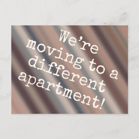 Cabin Chic Nieuwe Woonkaart Ansichtkaart Aankondigingskaart (Voorkant)