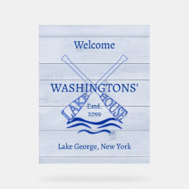 Cabin Cottage Lake House Acryl Teken Bord