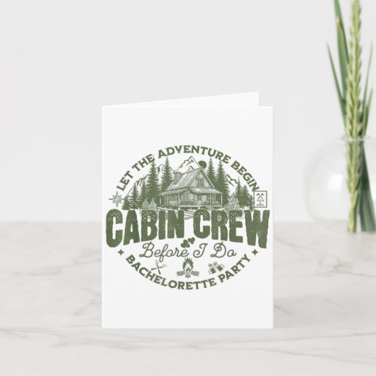 Cabin Crew Before I Do Bachelorette Party Camp Bac Kaart (Voorkant)