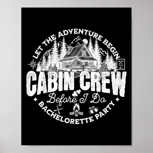 Cabin Crew Before I Do Bachelorette Party Camp Bac Poster (Voorkant)