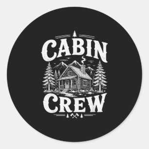 Cabin crew berg buiten familie vakantie trip ronde sticker