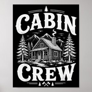 Cabin crew berg buiten gezin vakantie trip poster