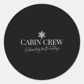 Cabin Crew Christmas Pjs Family Christmas Pajamas Ronde Sticker (Voorkant)