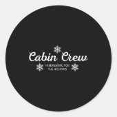 Cabin Crew Christmas Pjs Family Christmas Pajamas Ronde Sticker (Voorkant)