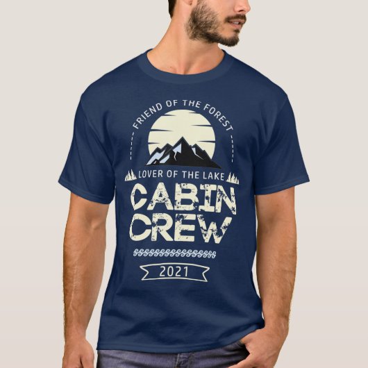 Cabin Crew Friends Family Group Flight Attendant T-shirt (Voorkant)