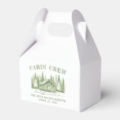 Cabin Crew Groen Kampeer Afscheidsfeestje Bedankdoosjes (Voorkant Zijde)