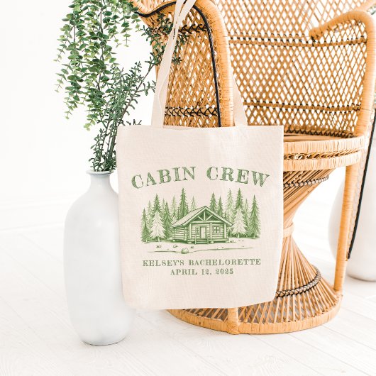 Cabin Crew Groen Kampeer Afscheidsfeestje Vrouw Tote Bag