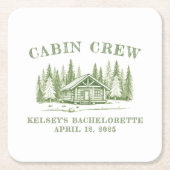 Cabin Crew Groen Meisjesuitje Kartonnen Onderzetters (Voorkant)