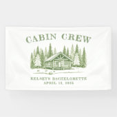 Cabin Crew Groene Camp Bachelorette Feest Spandoek (Horizontaal)