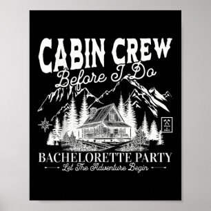 Cabin Crew Voor Ik Doe Kamp Bach Vrijgezellenfeest Poster