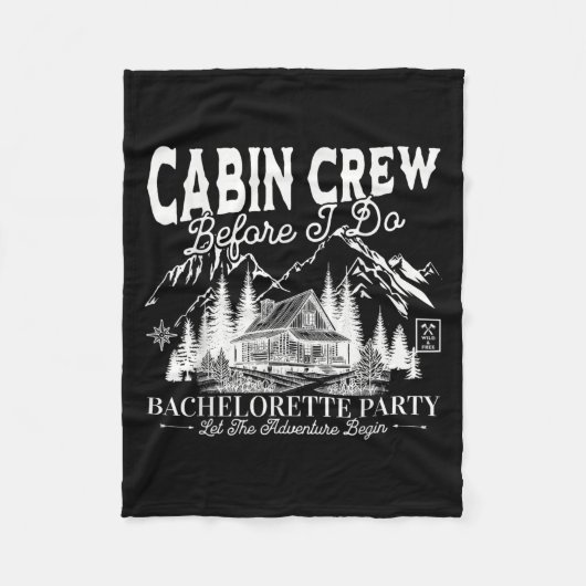 Cabin Crew Voor Ik Kamp Bach Bachelorette Deel Fleece Deken (Voorkant)