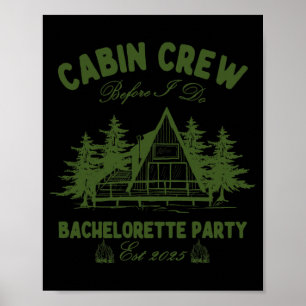 Cabin Crew voor ik kamp Bach vrijgezellenfeest Poster