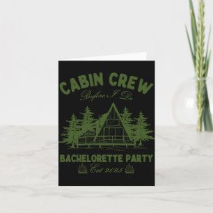 Cabin Crew Voordat ik doe Camp Bach Bachelorette d Kaart