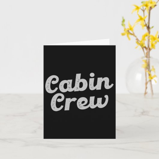 Cabin Crew Vrienden Familie Berg Vakantie Cabin  Kaart (Gele Bloem)