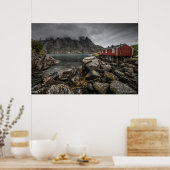 Cabin de Noorse Lofoten-eilanden Poster (Keuken)